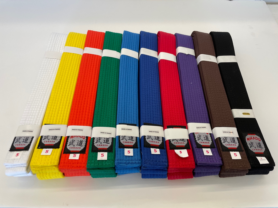 Solid Coloured Rank Belts